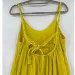 Zury Boho Babydoll Tiered Dress OS Gauzy Bright Yellow Festival Rave Midi Flowy Size undefined Photo 5
