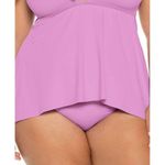 Becca  ETC Bikini Bottom Plus Size Ruched Hipster Orchid Purple 2X (20/22) Photo 0