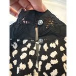 Rebecca Taylor La Vie Leopard Mini Dress Lace Trim Black White Sz M NWT Size M Photo 5