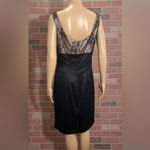 Allen B Allen Schwartz Formal Dress Black Blush Lace LowBack Size 8 Photo 3