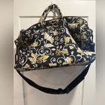 Vera Bradley Floral Black and Yellow Tote Travel Bag Photo 1