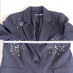 Karl Lagerfeld Karl‎ Lagerfeld Paris Studded Star Blazer Black Size 12 NWT Photo 2