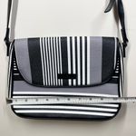 Vera Bradley Midnight Stripe Crossbody Bag Purse Black and White Minimalist Photo 6