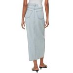 Aritzia Denim Forum The '90s Vintage Maxi Denim Skirt Jean Skirt Size 24 Slit Blue Photo 1