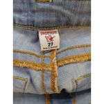 True Religion  Womens Super Skinny Jeans Light Wash Distressed Size 27 Photo 3