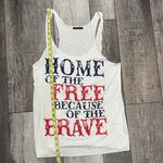 Sweet Claire Red White Blue Home Of The Free Because Of The Brave Tank Top Large Photo 7