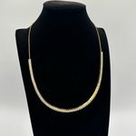 Henri Bendel Square Cut Princess Rhinestone Gold Tone Adjustable Necklace Choker Photo 0