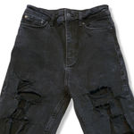 Jeans Size 2 Zara Women Premium Denim Collection Skinny Jeans Destroyed Torn Ripped Distressed Raw Hem High Rise Jeans Stretch Photo 3