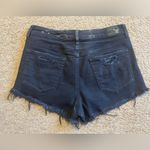 American Eagle Outfitters Black / Dark Gray Distressed Denim Jean Shorts, Size 6 Photo 7