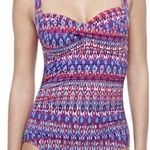 One Piece Womens Swimsuit Ruched Padding Beach Adjustable Straps Size Small Photo 0