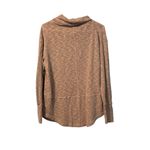 prAna Sweater Women Size Small Drawstring Long Sleeve Cowl Neck Coral Brown Soft Photo 1