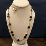 Kate Spade Gold Tone & Black Crystal 32” Necklace Photo 1