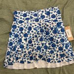 ALBION FIT Floral Blue and White Women's Swim Skirt Photo 0