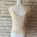 St. John  Cream Knit Sleeveless Sweater Top Size Small Photo 2
