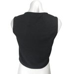 ZARA Women's Black Textured Knit Sleeveless Crew Neck Casual Crop Tank Top Sz M Photo 1