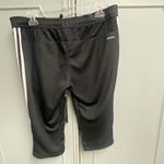 Adidas Black Classic Three Stripe Half Shorts Cropped Leggings Size M Photo 1