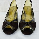 Naturalizer  Entari Brown Lizard Slingback Peep Toe Pumps Size 10 Photo 8