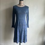 Sundance  Everyday Chic Pointelle Knit Overlay Bell Sleeve Blue Dress Size XS NWT Photo 2