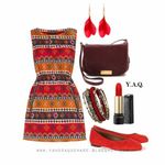 Chic Sleeveless Geo Ikat Print Dress Photo 1