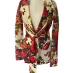 Anthropologie Sleeping on Snow Miss Rosie Sweater Rose Floral Cardigan Sz SMALL Photo 0