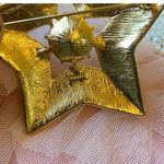 Trifari Vintage Patriotic Star Brooch Pin Red Blue Enamel Gold Tone Rhinestone Photo 2