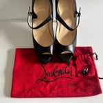 Christian Louboutin Zeppa Peep Toe Mary Jane Pumps Black Leather Size 40 5" Heel Photo 10