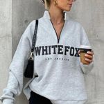 White Fox Boutique White Fox Grey Quarter Zip Photo 0