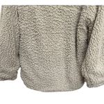 Altar'd State Sherpa Fleece Pullover Ivory Brown Size Medium | Cozy Quarter Zip Photo 4