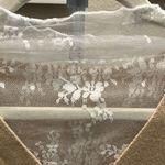 Tan sweater vest button down NWOT cute with a lace tee sold separately Size XL Photo 1