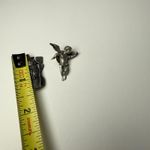 Cherub Angel / Snowman Lot Of 2 Tack Lapel Pin Pewter Tone Christmas Silver Photo 2