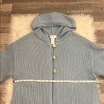 Soft Surroundings  mohair wool blend chunky knit hooded cardigan sweater L Photo 3