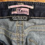 Y2K ReRock Express Jeans Womens 10L Barely Boot 32x34 Whisker Dark Low Rise Blue Size undefined Photo 10