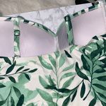 None Green tropical one piece swimsuit padded Photo 3