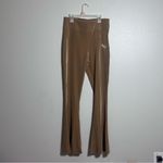 Adidas Women Adicolor Heritage Now Flared Leggings Brown Velvet size M Photo 1