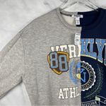 RSQ NWT Tillys Spliced Split Collegiate Crew Neck Pullover Sweatshirt Athleisure Photo 3