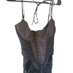 House Of CB Maya Black Ruched Midi Dress Photo 8