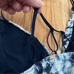 VS Pink S Ensign Blue and White Tie Dye Smocked Triangle Bralette. XL Photo 6