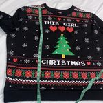 Holiday Time This girl loves Christmas holiday sweatshirt XL Photo 5