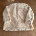 Sadie & Sage Faux Fur Open Front Jacket Cream Beige M/L Plush Lined Coat Size M Photo 1