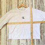 Calvin Klein White Crewneck Long Sleeves Sweatshirt Medium Photo 5