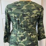 Torrid  Green Camo Challis Zip Front shirt Dress Photo 11