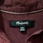 Madewell  Plaid‎ Tie-Neck Button-Down Cowgirl Western Shirt in Cherry Wood XXS Photo 13