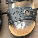 Clarks Y2K Collection Casual Black Wedge Sandal with Stitching Detail - Size 7 Photo 5