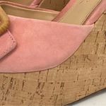 Veronica Beard Donata Suede Sandals Wedges in Pink Photo 7