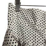La Vie Rebecca Taylor Corinne White Black Polka Dot High Rise Tie Waist Shorts L Size L Photo 6
