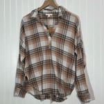 Blu Pepper Plaid Shirt Women’s Small NWT Fall Button V-Neck Pullover Cozy Cabin Photo 0