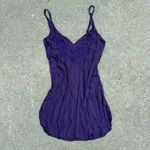 Victoria's Secret VTG  Gold Label Silk Floral Embroidered Slip Dress Purple Small Photo 1