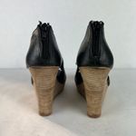 Seychelles  Sandals Womens 8.5 Black Leather Wedge Stacked‎ Heel Criss Cross Photo 2