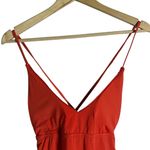 Trina Turk Monaco Twist-Back V-Neck Solid Red One Piece Swimsuit Size 6 Photo 3