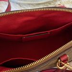 Coach  Brown and Red Signature Satchel Photo 7